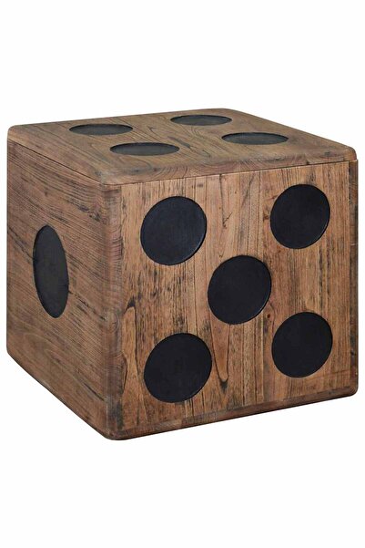 vidaxl Storage Box Mindi Wood 40x40x40 cm Dice Design