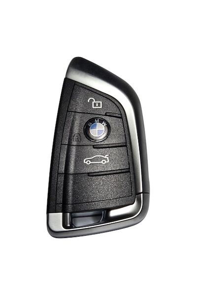OEM BMW Key Case Knife X5 X6 with 3 Buttons, Black, with Keychain MATY KEY
