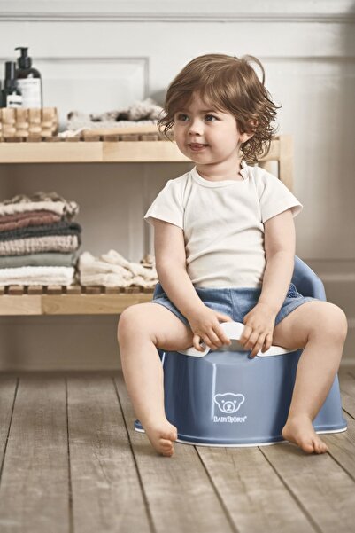 BabyBjörn BabyBjorn - Potty Chair with back protection Deep blue/White