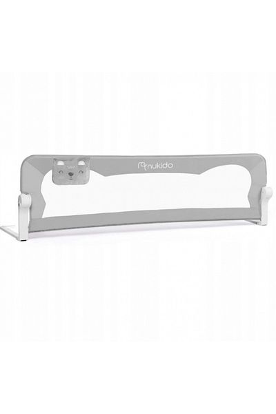 NUKIDO Bariera de protectie pentru pat 150x35 x42 cm Gri
