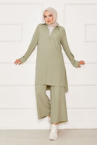 EBRUTESETTÜR Double Suit with Half Zipper Detail