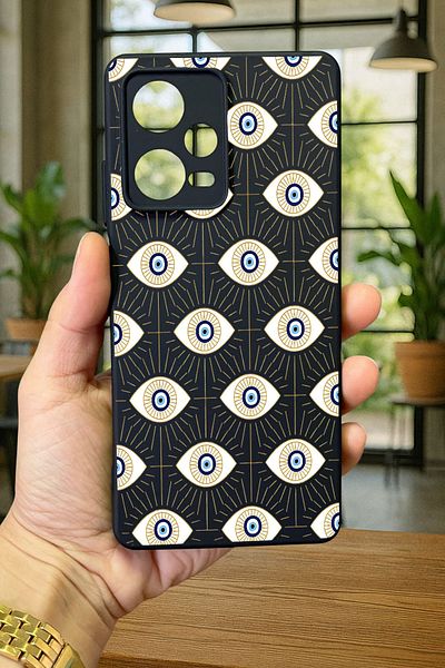 Vip Case حافظة هاتف Xiaomi Redmi Note 12 Pro 5G EVIL EYE من السيليكون ممتصة للصدمات كلاسيكية ومضادة للصدمات277