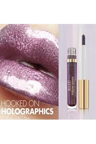 MILANI Stellar Lights Lip Gloss – 06 Kaleidoscopic Purple | Holographic Shine, Non-Sticky, 6ml