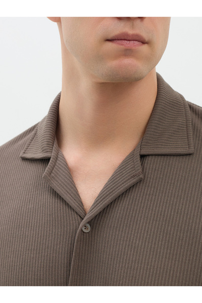 Karaca Erkek Regular Fıt Gömlek-Vizon