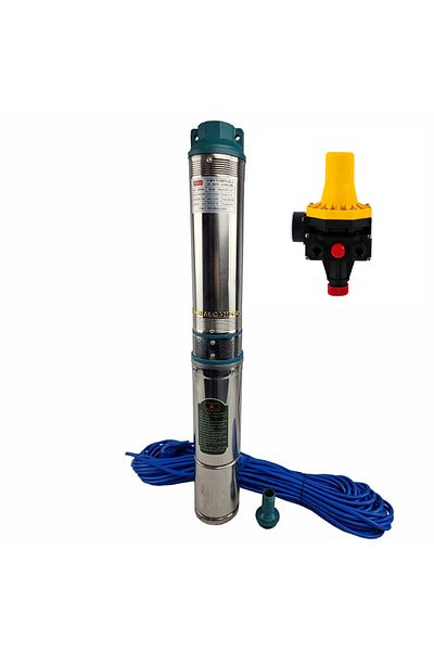 Campion Pompa submersibilă AquaMann Premium 140m, 8m³/h, 15m cablu, automat, inox