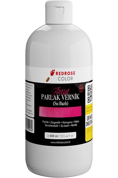 LiderGlobal . Rose Acrylic Water Based Glossy Varnish 400 ml 903970