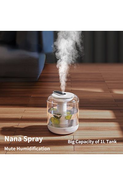 COOYA Humidifiers for Bedroom,Cool Mist Ultrasonic Humidifier with Humidity Sensor for Home,White