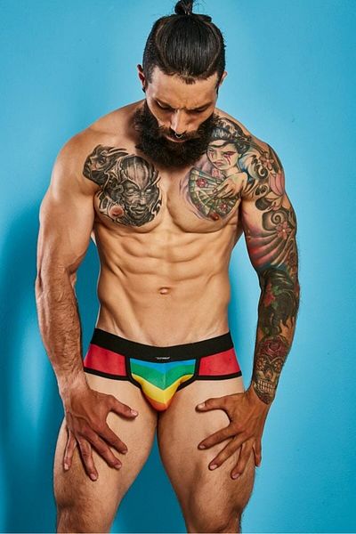 Cut4Men Jockstrap Cut4Men, Model C4M-Mixed, Rainbow, Size L