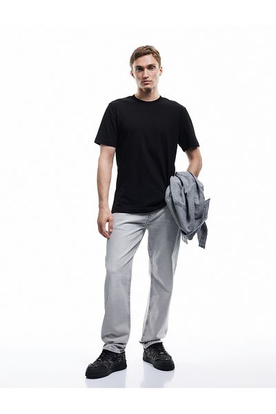 Koton Tricou de bază din bumbac cu mânecă scurtă, cu croiala normală