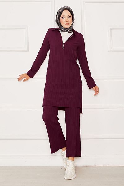 EBRUTESETTÜR Double Suit with Half Zipper Detail