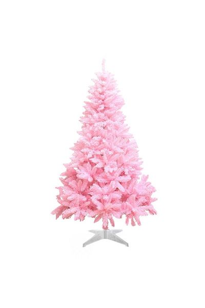 PROCART Artificial fir tree, height 150 cm, rich crown, pink color, white support