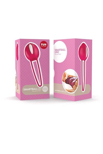 Fun Factory Smartball Uno Kegel Training Device, Fun Factory, White Red