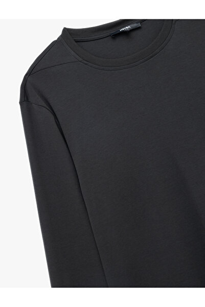 Koton Cotton Crew Neck Basic Long Sleeve T-Shirt