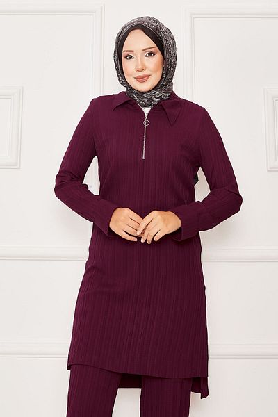EBRUTESETTÜR Double Suit with Half Zipper Detail