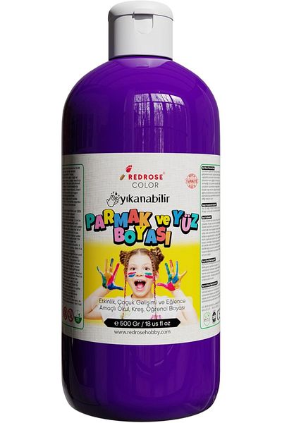 LiderGlobal . Rose Purple Finger Paint 500 Gr 903970