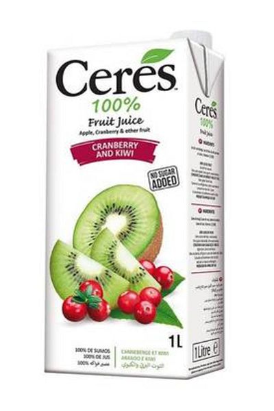 YABANEEZ CRANBERRY & KIWI JUICE "CERES" (CARTOON OF 12 PACKS)