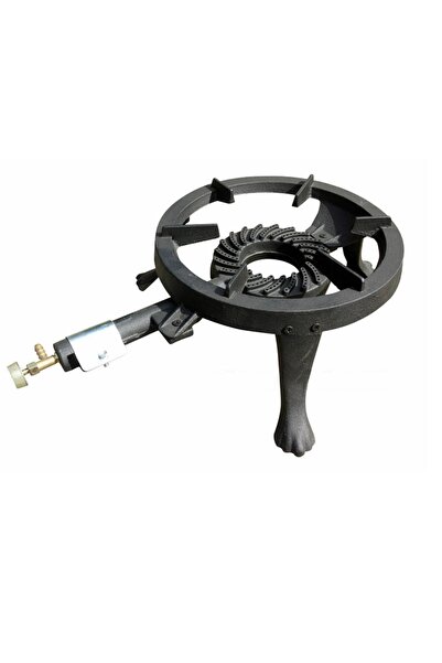 OEM Pachet Arzator rotund exterior, pirostrie din fonta, diametru 33cm + Regulator gaz + 2m furtun