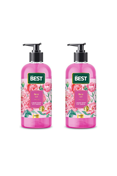 ECOBEST صابون سائل برائحة الورد 500 مل (عبوة من قطعتين)