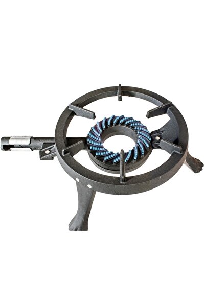 OEM Pachet Arzator rotund exterior, pirostrie din fonta, diametru 33cm + Regulator gaz + 2m furtun