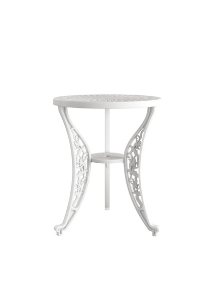 HubRom Set Mobilier Gradina HubRom, 1xMasa Rotunda(60x72), 3xScaun HITIT(43x42x50x92) Alb