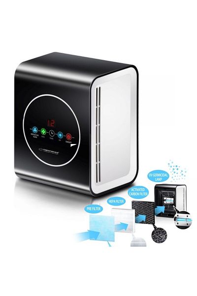 ESPERANZA Aparat de sterilizare cu lampă UV-C, purificare aer 30 mc/h 10W, 3 filtre, temporizator