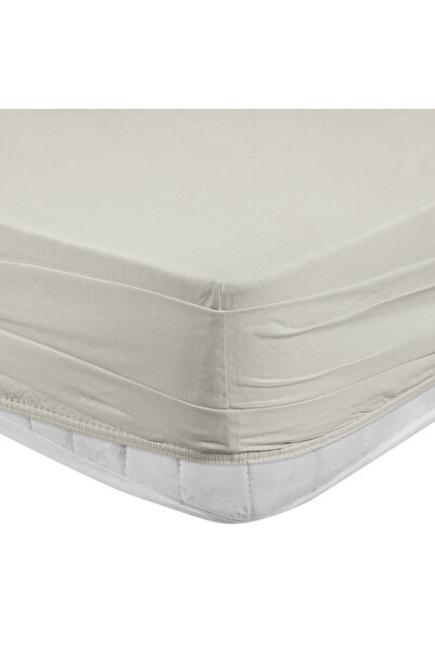 Altınbaşak Freesia Double Ranforce Fitted Sheet 160X200+35 cm Ecru