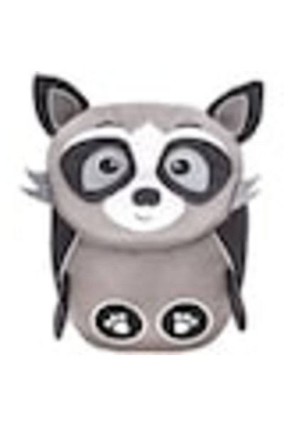 Belmil Mini Backpack Animals, Color Gray, Design Mini Raccoon, Material Polyester, Dimensions 25x18x11 cm