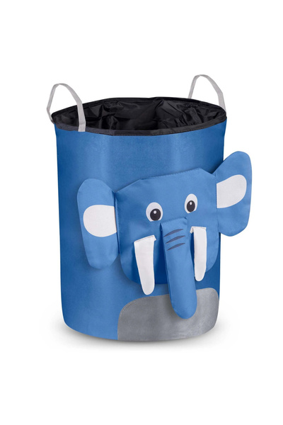 NUKIDO Children's clothes/toy storage basket Blue Elephant 35x45 cm, large capacity,
