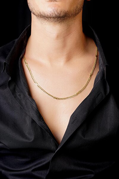 Fiyonk Kuyumculuk 14 Ayar Altın Gurmet Zincirde Fiyonk Detaylı Erkek Kolye 3....