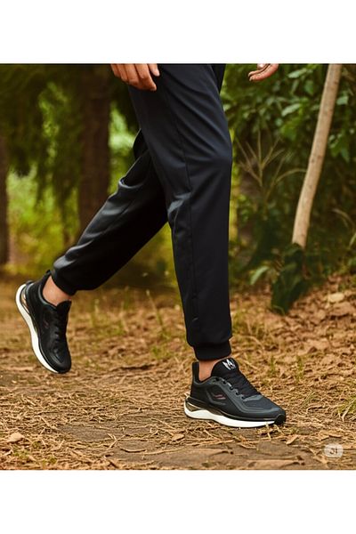 Lescon Flex Foam Miura-2 Men's Sports Shoes Black-Burgundy