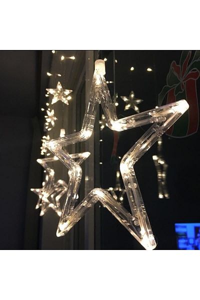 Home LED star for the window, Christmas decoration, battery operated, 19 cm