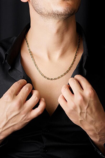 Fiyonk Kuyumculuk 14 Ayar Altın Upstairs Zincir Erkek Kolye