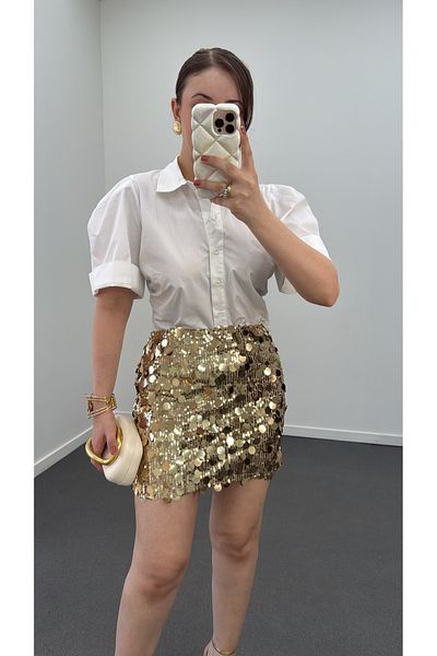 Narferita Shakira Sequined Mini Skirt