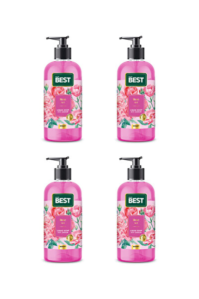 ECOBEST صابون سائل برائحة الورد 400 مل (4 قطع)