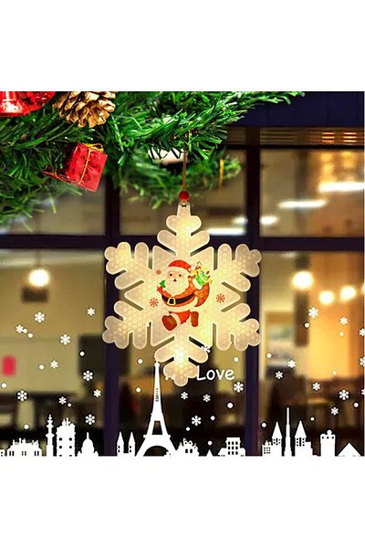 MasterLED Snowflake light decoration, warm white, battery powered
