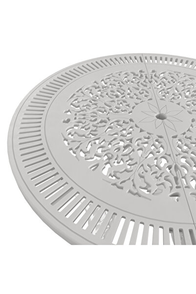 HubRom Set Mobilier Gradina HubRom, 1xMasa Rotunda(75x72), 2xScaun HITIT(43x42x50x92) Alb