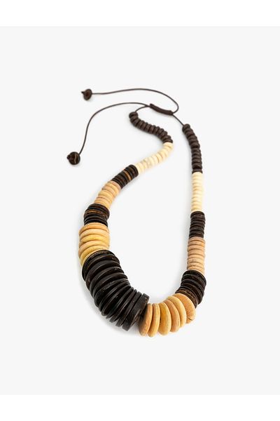 Koton Wooden Necklace - X Melis Ağazat
