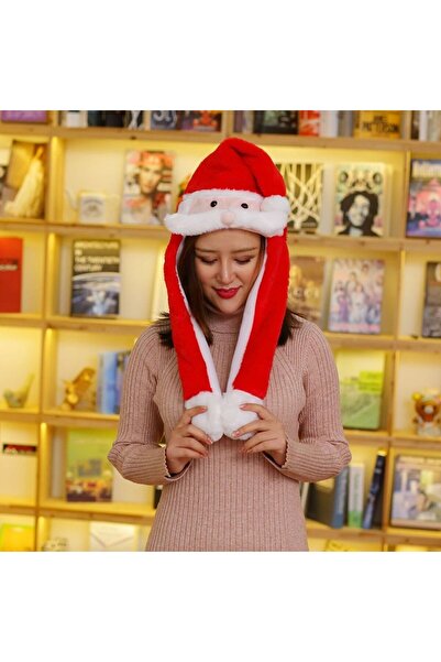 PROCART Pălărie de Moș Crăciun, LED-uri colorate, mustață mobilă, circumferin...