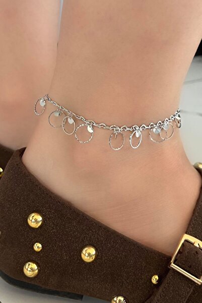 TAKIŞTIR Silver Color Ring Detailed Ysx Anklet