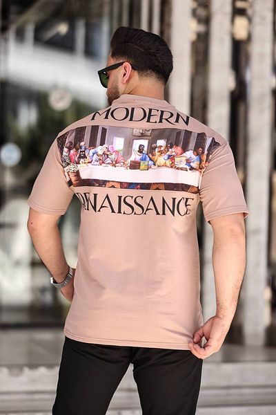 STOCX Oversize Men's T-Shirt - Modern Renaissance Printed Back Detail