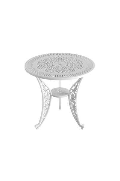 HubRom Set Mobilier Gradina HubRom, 1xMasa Rotunda(75x72), 3xScaun ISTANBUL(43x42x50x91) Alb