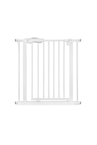 NUKIDO Poarta siguranta pentru copii Alb extensibila 75-85 cm, Montaj fara gaurire, Deschidere pe am