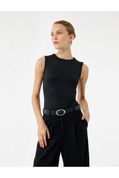 Koton Slim Fit Sleeveless Crew Neck Bodysuit