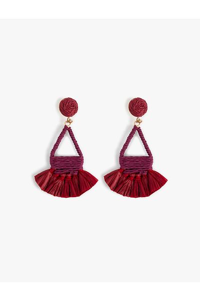 Koton Large Size Hanging Straw Earrings - X Melis Ağazat