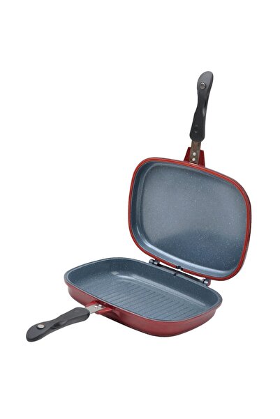 OEM Double Frying Pan, Aluminum, Marble Ceramic Coating, Magnetic Closure, 32x22x7.50 cm, Grunberg GR322