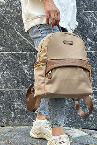 Just Polo Imported Satin Fabric Backpack and School Bag