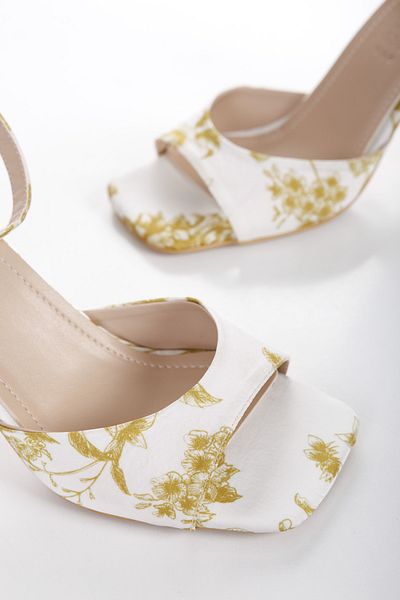 Satenora Pantofi cu toc din satin de mătase cu model Kinu Special Design