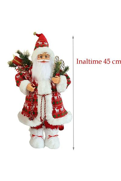 PROCART Santa Claus 45 cm, indoor figurine, reindeer print