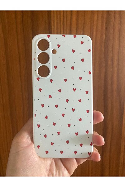 Newon حافظة هاتف سامسونج جالاكسي S24 FE مطبوعة على شكل قلب من الداخل مخملية م...