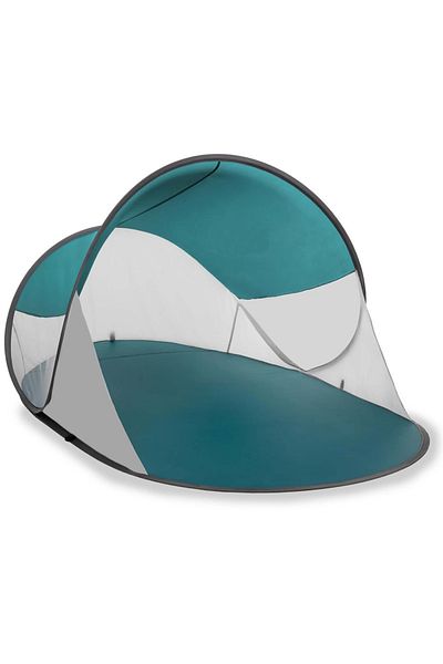 SERSIMO POP-UP self-expanding beach tent with UV protection, insulated floor, 190x120x100 cm, turquoise